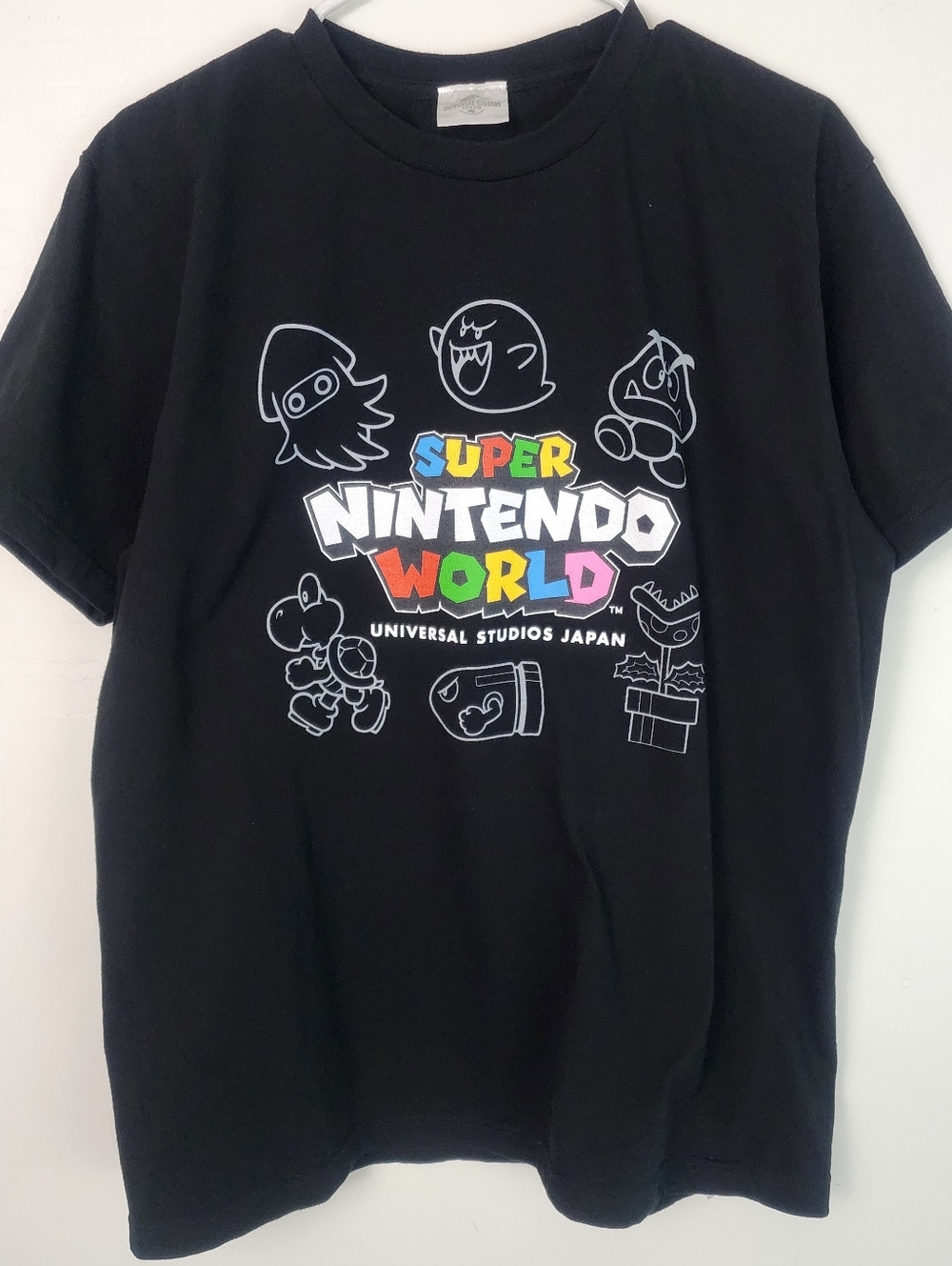 Universal Studios Super Nintendo World Japan T Shirt Sz Large Black Graphic Tee